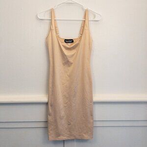 Nancy Ganz Bodyslimmers Beige Shapewear Slip Dress – Size L Adjustable Straps